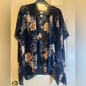 Maurices Dark Floral Kimono